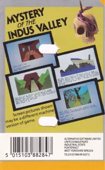 Mystery Of The Indus Valleys (UK) (1987) box cover back